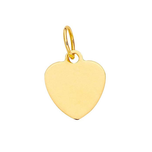 14K Heart Charm - Engravable - Tiffany Anne Jewelry