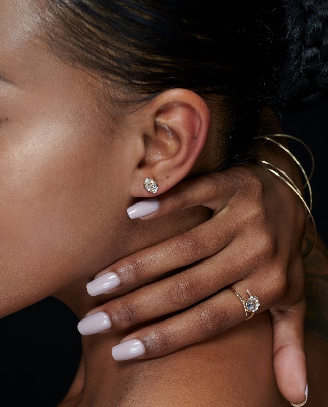 Herkimer Diamond Stud Earrings - Fire + Mineral Jewelry