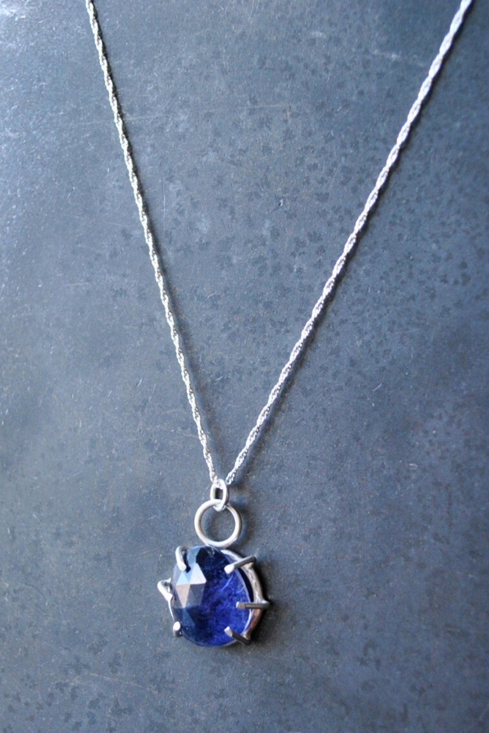 The Travelers Necklace - Iolite - Fire + Mineral