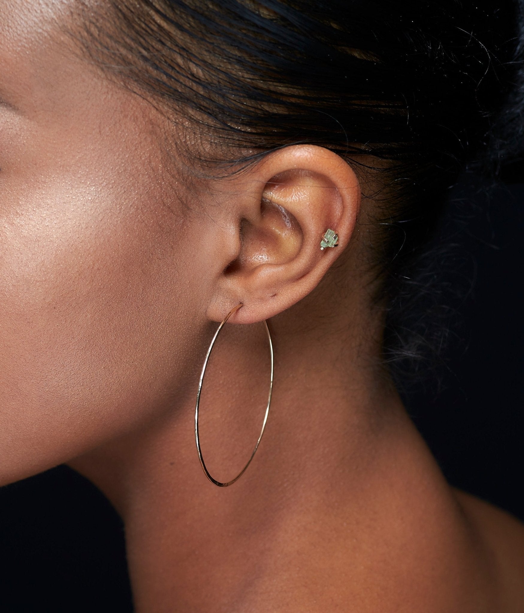 Thin Hoop Earrings - Fire + Mineral Jewelry